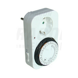 Dugaszolható időkapcsoló 3600W tárcsás gyerekzár hálózati szinkron analóg hetiprogram IP20 TRACON