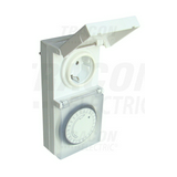 Dugaszolható időkapcsoló 3600W tárcsás gyerekzár kültéri hálózati szinkron analóg IP20 TRACON