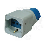 Dugaszoló adapter CEE->DIN(F) 2P+E (Schuko) 1-es TRACON
