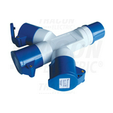 Dugaszoló adapter/elosztó 16A/230V 3x16A3P230V műanyag fali IP44 fehér TRACON