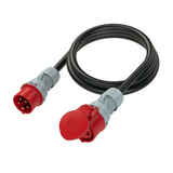 Dugaszoló adapterkábel 16A/400V 5x2.5 H07RN-F 1m 1x16A5P400V hordozható 1m-kábel IP44 PCE