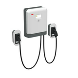 E-autó töltő 60A/DC RFID 3G Etherne LCD CCS2+CHAdeMO 2x7m-kábel 2x TWB CE 24 CJ 7T-7M-0-0 ABB