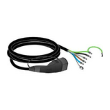 E-autó töltőkábel 4m 32A 415V AC 3F T2/jármű szabad érvég/töltő EVlink Wallbox Schneider
