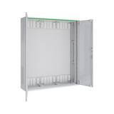 Szekrény fali teli ajtós acél 960mm x 800mm x 210mm IP44 fehér 1ajtó Easy PrismaSeT XL Schneider
