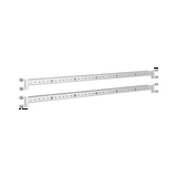 Profilsín függőleges +csavarok (2db) 495mm x 34mm x 17mm fém Easy PrismaSeT XL Schneider