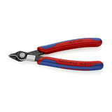 Elektronikai oldalcsípő fogó 62HRC max.d1,6/1,2mm nyitórugós piros-kék normál Super Knips KNIPEX