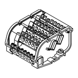 Elosztóblokk 160A 5x16+1x25+1x35+1x50mm2 4P csavaros kalapsínre BD16084 Pollmann