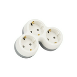 Elosztódugó DIN(F)->3xDIN(F) 3680W fehér 16A 230-250V TRACON