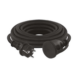 Lengő hosszabbító kábel 3x1.5mm2 5m x SCHUKO dugó egyenes SCHUKO lengő anya 16A 250V fekete EMOS