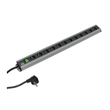 Energiaelosztó egység (PDU) 16A 90°-elforgatás 12x2P+E/230V  kapcsolós TRADESMAN´S STRIP Bachmann