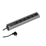 Energiaelosztó egység (PDU) 16A 90°-elforgatás 6x2P+E/230V  kapcsolós TRADESMAN´S STRIP Bachmann