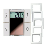 EnOcean kezelő hő- páraérzékelő 0..40°C 0..100%rH LCD 2T +2T/vil. szolár  SR06 temp LCD 2T Thermo