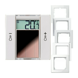 EnOcean kezelő hő- páraérzékelő 0..40°C 0..100%rH szolár fehér IP20 SR06 temp LCD 2T Thermokon