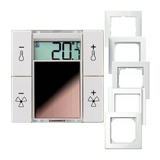 EnOcean kezelő hő- páraérzékelő 0..40°C 0..100%rH szolár  SR06 temp_rH LCD 4T IType1 Thermokon