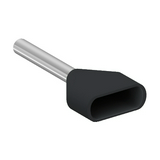 Érvéghüvely NFC 5x100db adagolóban szigetelt iker 2x 8mm 1mm2 fekete Linergy TR Schneider