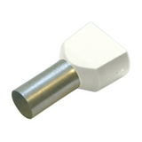 Érvéghüvely szigetelt iker 2x 0.75mm2 10mm fehér Haupa