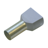 Érvéghüvely szigetelt iker 2x 0.75mm2 10mm szürke Haupa
