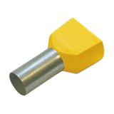 Érvéghüvely szigetelt iker 2x 1mm2 8mm sárga Haupa