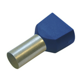 Érvéghüvely szigetelt iker 2x 2.5mm2 13mm kék TRACON