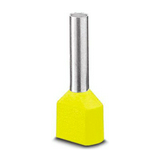Érvéghüvely szigetelt iker 2x 6mm2 14mm sárga TRACON