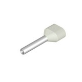 Érvéghüvely szigetelt iker 2x 0.75mm2 16mm fehér H0,75/16 ZH W Weidmüller
