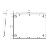 Esővédő tető porszórt acél 1207mm-sz 85mm-ma 425mm-mé szürke kültéri Spacial SF/SM Schneider