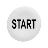 Fedőlap d30 nyomógombhoz START fehér lapos kerek feliratozott Harmony XB5 Schneider