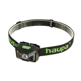 LED fejlámpa 155lm 3W 4h 3,7V/1,2Ah USB 1x tölthető akku teleppel műanyag HUPflash125+ Haupa