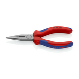 Fél-kerek csőrű (rádió) fogó 61HRC vágóéllel max.d2,5/1,6mm piros-kék 140mm-hossz KNIPEX