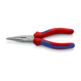 Fél-kerek csőrű (rádió) fogó 61HRC vágóéllel max.d2,5/1,6mm piros-kék 160mm-hossz KNIPEX