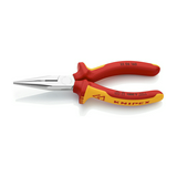 Fél-kerek csőrű fogó 61HRC max.d2,5/1,6m vágóéllel egyenes 160mm szigetelt 1000V KNIPEX