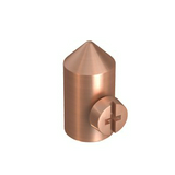 Felfogócsúcs M6x8mm V2A-csavarral 8mm-átmérő réz kezeletlen VI J.PRÖPSTER