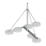 Felfogóoszlop állvány d60mm 8m felfogórúdhoz 1850x1850mm állvány nemesacél V2A IS J.PRÖPSTER