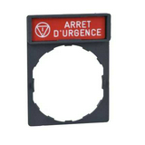 Felirati címke ARRET D´URGENCE sárga négyszögletű 30mm-sz 40mm-ma Harmony XB4 Schneider