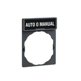 Felirati címke AUTO 0 MANUAL üres-szimbólummal négyszögletű 30mm-sz 40mm-ma Harmony XB4 Schneider