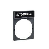 Felirati címke AUTO-MANUAL üres-szimbólummal négyszögletű 30mm-sz 40mm-ma Harmony XB4 Schneider