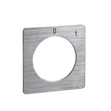 Felirati címke kézikapcsolóhoz üres-szimbólummal ezüst négyzetes 45mm-sz Harmony KZ Schneider