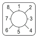 Felirati címke kézikapcsolóhoz üres-szimbólummal ezüst négyzetes 45mm-sz Harmony KZ Schneider