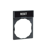 Felirati címke RESET üres-szimbólummal piros négyszögletű 30mm-sz 40mm-ma Harmony XB4 Schneider