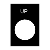 Felirati címke UP fekete négyszögletű 30mm-sz 40mm-ma Harmony XAC Schneider