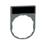 Felirati jelöletlen tábla tartóval d22 üres fekete téglalap 30mmx 40mm Harmony XB5 Schneider
