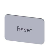 Felirati tábla RSU1-hez Reset RESET üres ezüst téglalap 27mm x 17.5mm x SIRIUS ACT SIEMENS