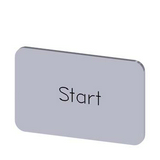 Felirati tábla RSU1-hez Start START üres ezüst téglalap 27mm x 17.5mm x SIRIUS ACT SIEMENS