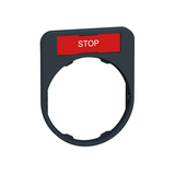 Felirati tábla tartó d30 STOP STOP üres fehér téglalap 30mm x 40mm x Harmony XB5 Schneider