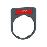 Felirati tábla tartó d30 STOP STOP üres fehér téglalap 30mm x 40mm x Harmony XB5 Schneider