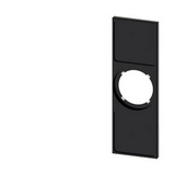 Felirati tábla tartó RSU1-hez d22 üres üres fekete négyzetes 29.7mm x 89.6mm x SIRIUS ACT SIEMENS