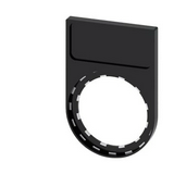 Felirati tábla tartó RSU1-hez d22 üres üres fekete téglalap 29.8mm x 44.8mm x SIRIUS ACT SIEMENS