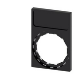 Felirati tábla tartó RSU1-hez d22 üres üres fekete téglalap 29.8mm x 44.8mm x SIRIUS ACT SIEMENS
