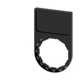 Felirati tábla tartó RSU1-hez d22 üres üres fekete téglalap 29.8mm x 49.8mm x SIRIUS ACT SIEMENS