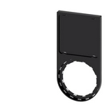 Felirati tábla tartó RSU1-hez d22 üres üres fekete négyzetes 29.8mm x 59.8mm x SIRIUS ACT SIEMENS
